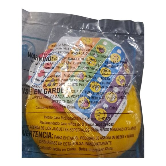 McDonald's Happy Meal #8 Yawn Emoji Plush Key Chain Toy New - Picture 5 of 5